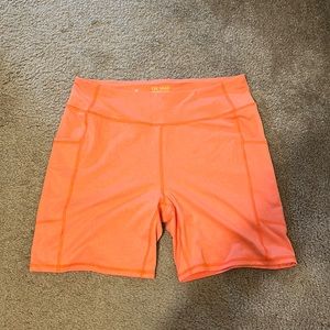 Women's plus size active-wear shorts.